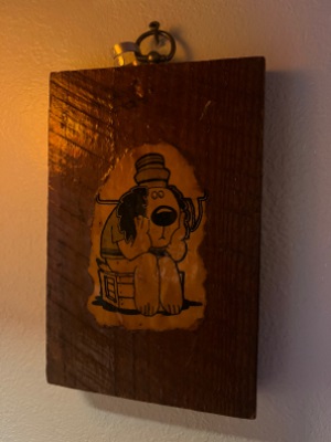 little wooden thrift store dog